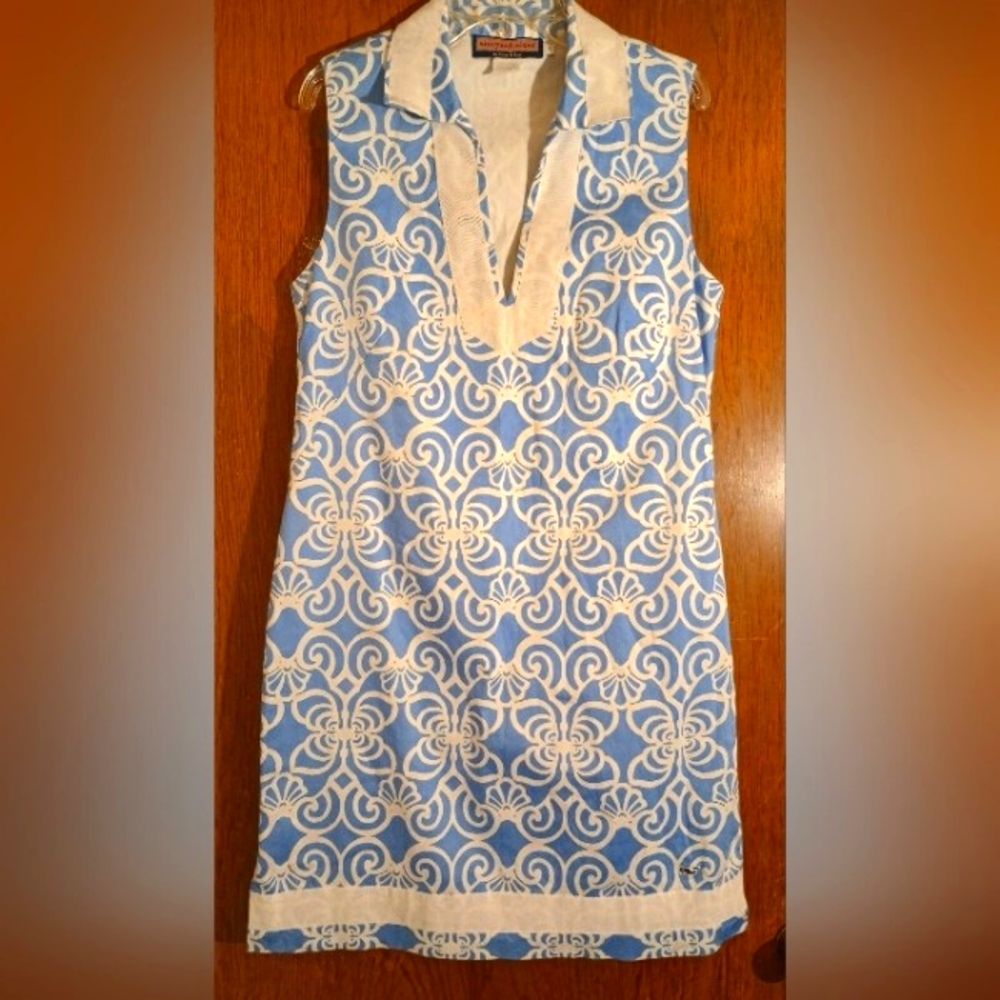NWOT Vineyard Vines Shell Lattice Print Shift Tunic Dress